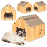 COIL Krabton, kattenhol, kattenmand, kattenkrabpaal, kattenbed, kattenligstoel, milieuvriendelijk bed, krabkarton, MDF, Hoogte: 34.5 cm