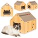 COIL Krabton, kattenhol, kattenmand, kattenkrabpaal, kattenbed, kattenligstoel, milieuvriendelijk bed, krabkarton, MDF, Hoogte: 34.5 cm