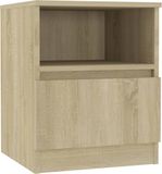 vidaXL Nachtkastje 40x40x50 cm bewerkt hout sonoma eikenkleurig