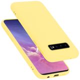 Cadorabo Samsung Galaxy S10 4G Geel Silicone Hoesje