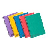Clairefontaine 4850Z - Pak met 10 Spiraalschriften Notemakers Europa - A5 14,8x21 cm - 120 Uitscheurbare Pagina's Gelijnd - Wit Papier 90 g - Omslag Glanskarton - Willekeurige Kleuren