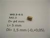 Micromoto.eu micromotor wormwiel W0.3-4-5 M0.3 D=ø4 L=5 DI=1.5 mm (for 1.5 mm shaft!)