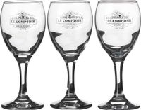 Urban Living Rode Wijnglazen Comptoir - Glas - Transparant - 3 stuks - 205 ml