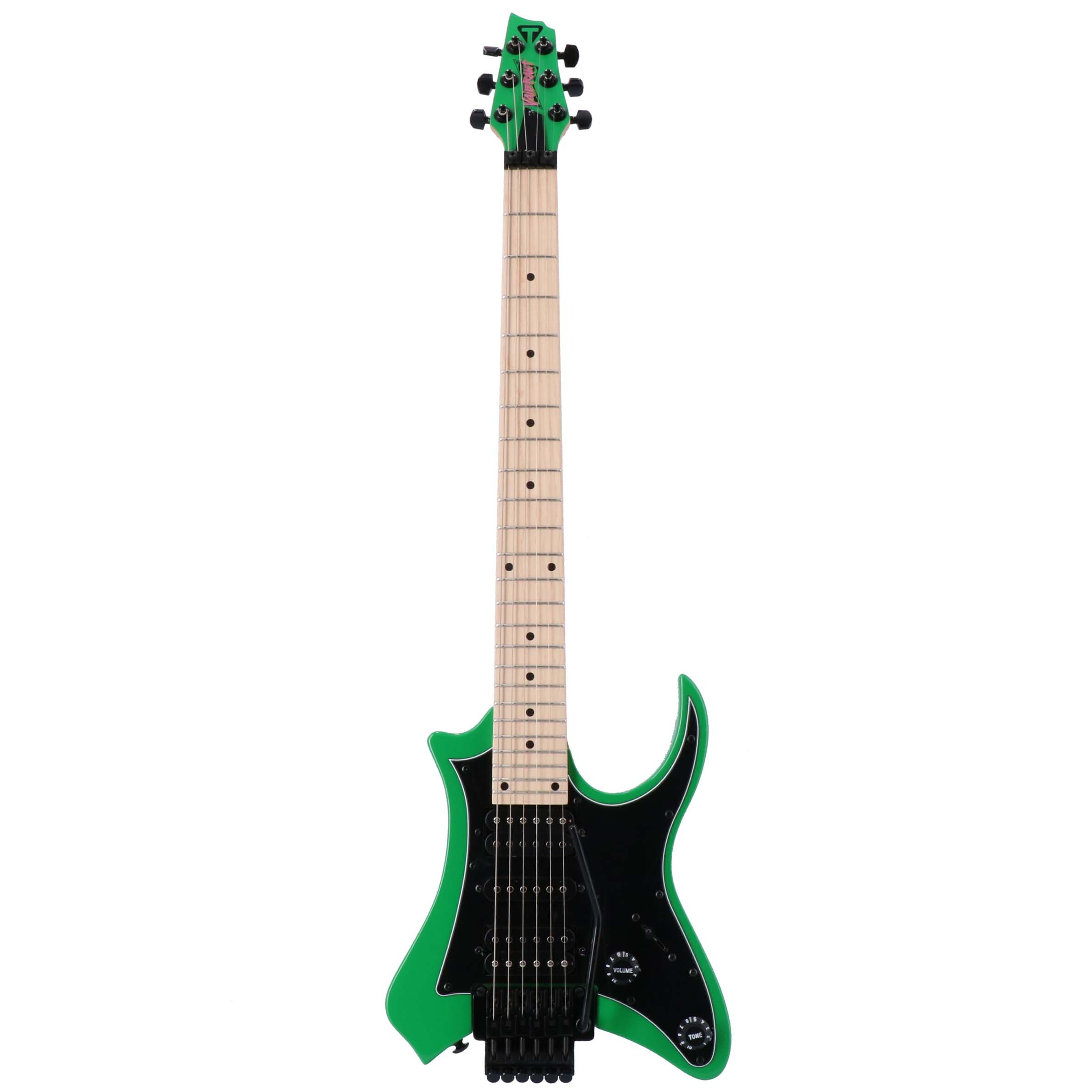 Traveler Guitar Vaibrant Standard V88S Slime Green elektrische reisgitaar