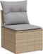 vidaXL Banc de jardin beige et gris clair