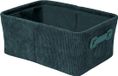 Merkloos Wenko Badmand Anela, opbergmand in corduroy design, 100% polyester, donkergroen, 27,6 x 12 x 20 cm