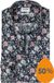 OLYMP Level 5 body fit overhemd - mouwlengte 7 - popeline - marine blauw dessin - Strijkvriendelijk - Boordmaat: 41