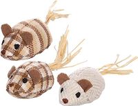 Flamingo JCHAT Karo muis, beige, 12 cm, assortiment display