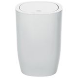 Spirella Design cosmetica-emmer "Pure" pedaalemmer afvalemmer met kanteldeksel 5 liter (ØxH): 125 x 17 x 17 cm, wit