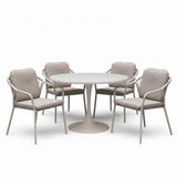 AVH-Collectie Sandora Flair dining tuinset 5-delig latte 120xH75cm