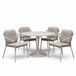 AVH-Collectie Sandora Flair dining tuinset 5-delig latte 120xH75cm