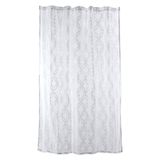 DII Everyday Extra lang douchegordijn van 100% polyester voor de badkamer, 183 x 183 cm, wit vlechtwerk