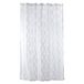 DII Everyday Extra lang douchegordijn van 100% polyester voor de badkamer, 183 x 183 cm, wit vlechtwerk