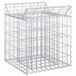 vidaXL Gabion verhoogd bed 50 x 50 x 60 cm gegalvaniseerd staal zilver