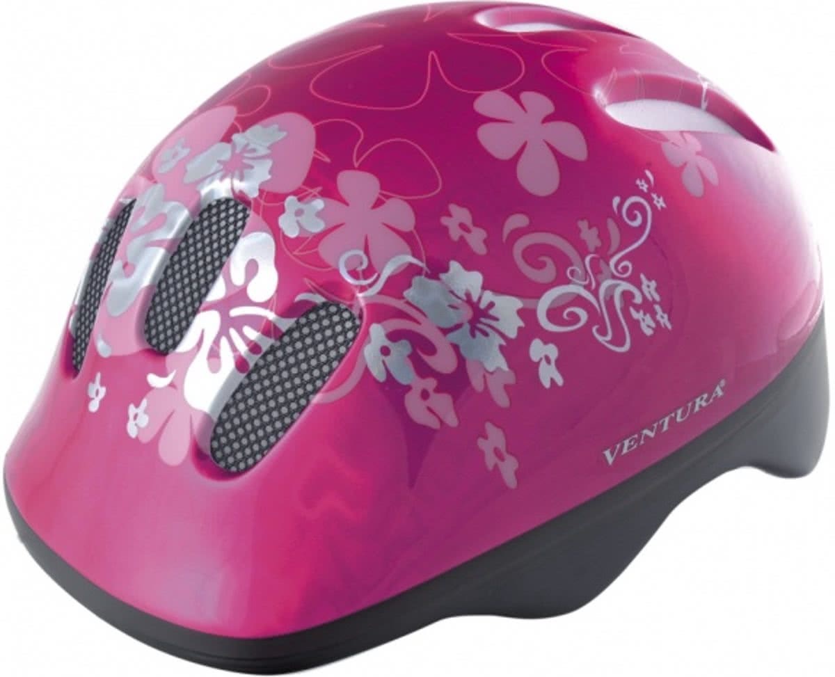 M-Wave Flower - Kinderhelm - 52/56 cm - Roze