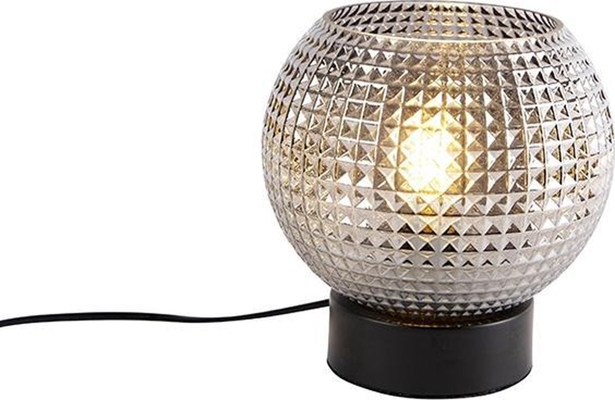 QAZQA sphere - Art Deco Tafellamp - 1 lichts - H 200 mm - Zwart - Woonkamer | Slaapkamer | Keuken