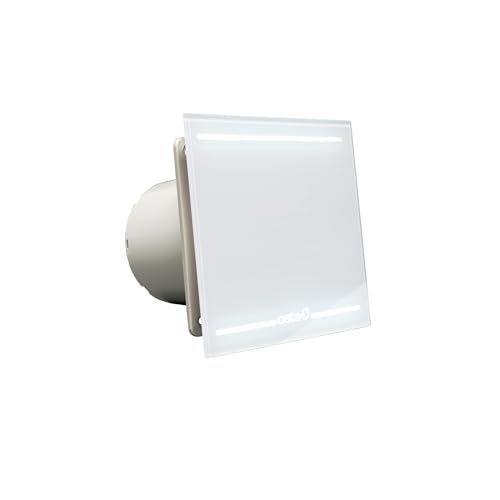 Cata E 100 GLT badkamerafzuigkap, 12 W, wit glas