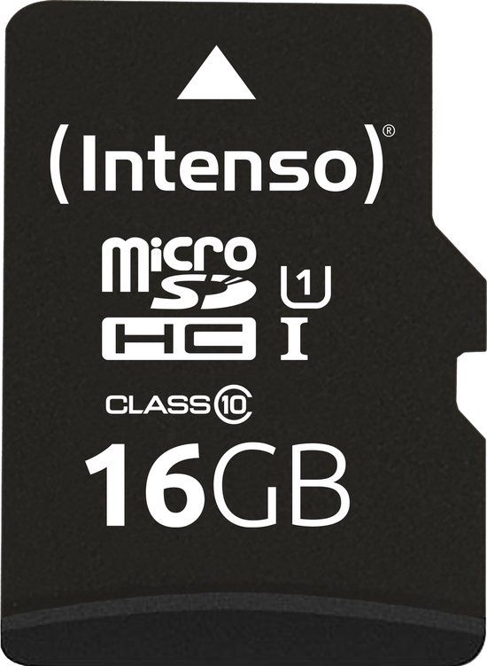 Intenso Micro SDHC Card 16GB Premium Class 10 UHS-I with SD Adapter