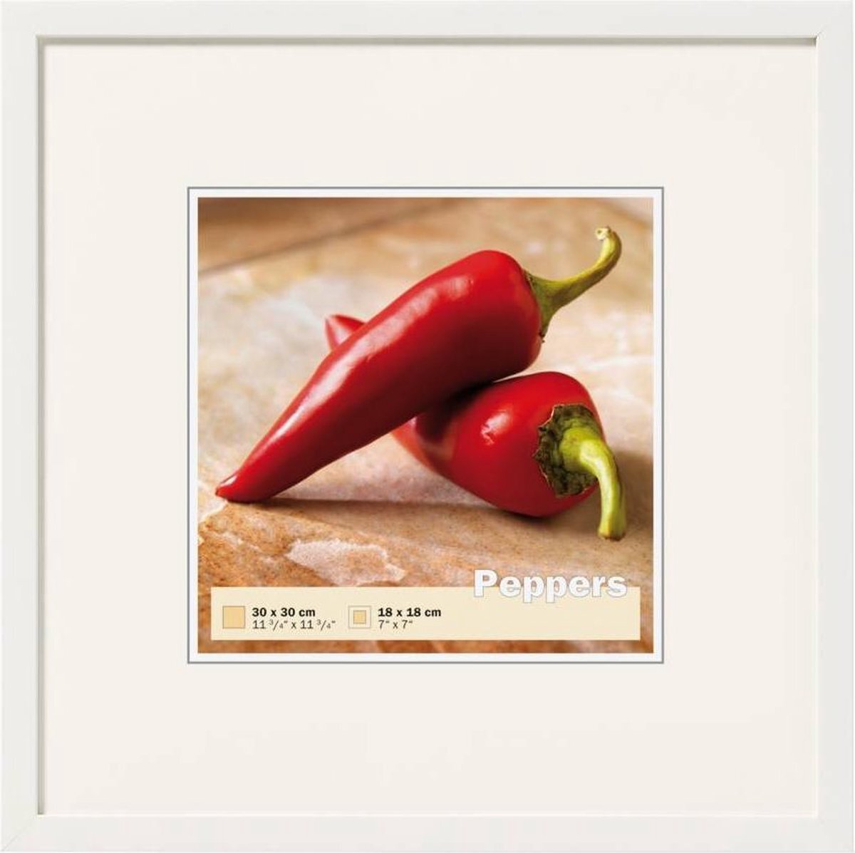 Walther Peppers - Fotolijst - Fotoformaat 30x30 cm - Wit