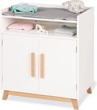 Pinolino Houten poppenluiertafel 'Marit', inclusief grijs kussen, voor kinderen vanaf 2 jaar, FSC-gecertificeerd, Wit
