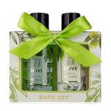 Accentra - doucheset dames cadeauset OLIJF in mooie geschenkverpakking - 2-delige verzorgingsset met douchegel en bodylotion - wellness cadeauset voor verjaardagen, Valentijnsdag & Kerst