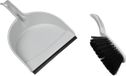 Benson Stoffer en blik - kunststof - 33 x 22 cm - grijs - rubber rand