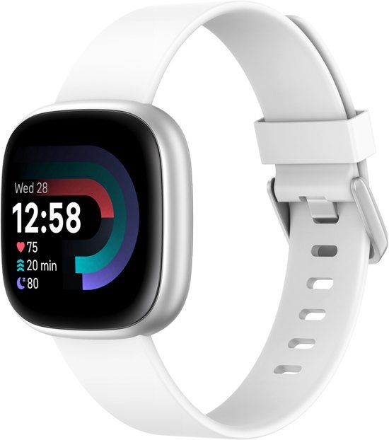 imoshion Fitbit Siliconen bandje - Geschikt voor Fitbit Versa/ Versa 2/ Versa Lite - Wit
