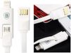 Baseus Câble Lightning double fonction pour Android et iPhone iPad, 1 m