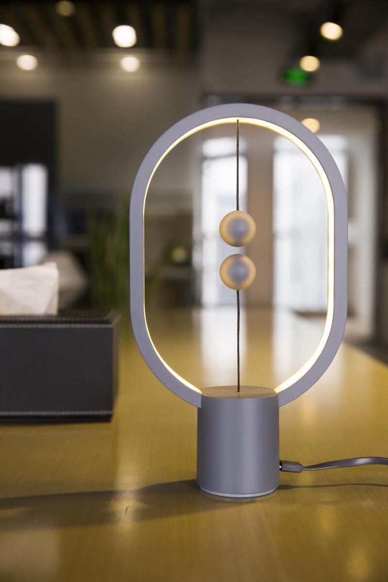 DesignNest Heng Balance Lamp Ellipse Mini USB-C; Licht Grijs