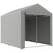 Abri de jardin tente de stockage imperméable abri moto porte enroulable fermeture éclair, 160 x 218 x 172 cm, gris clair