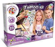 Science4you - Tijdelijke tatoeageset voor kinderen vanaf 8 jaar: Tattoo Maker Studio met 60+ tatoeages, inclusief dinosaurus en piraat - educatieve wetenschapskit