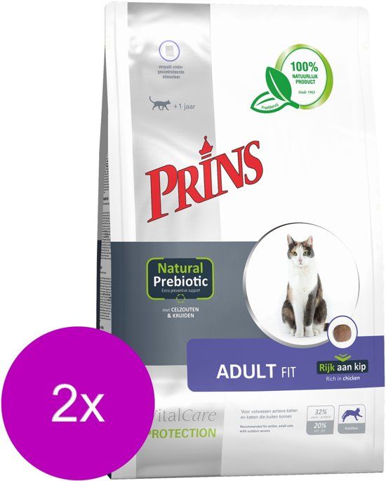 Prins Vitalcare Protection Adult Fit - Kattenvoer - 2 x 1.5 kg