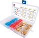 TRU COMPONENTS T1809C019 Assortiment de cosses plates (mâle) Rouge, Bleu, Transparent, Laiton 320 pièces