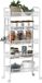 HOMCOM Utility Cart - Staal - 45x26,5x106cm - Wit