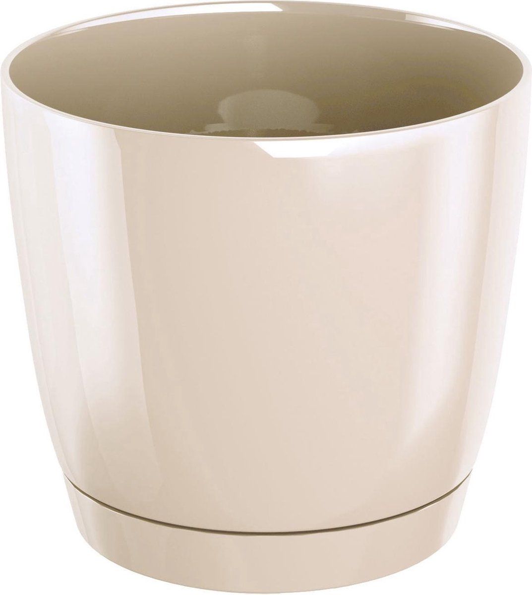 Prosperplast Bloempot Rond Duop 14cm CREME - Kunststof - Creme - 5905197072463