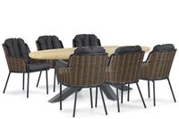 Santika Furniture Santika Fasano/Diogo 240 cm dining tuinset 7-delig