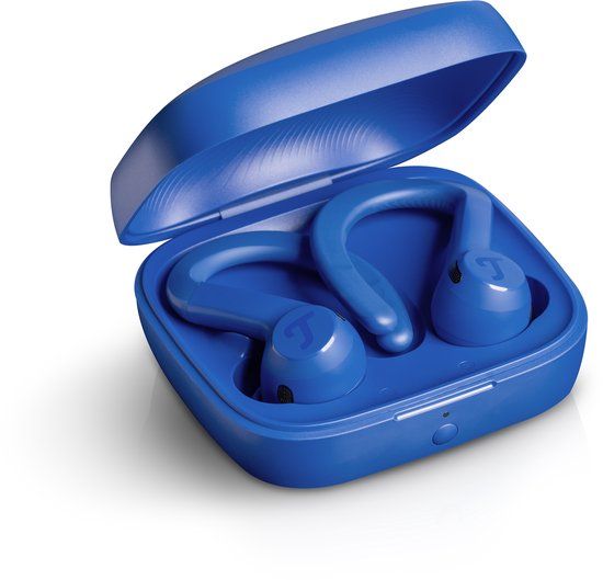Teufel AIRY Sports TWS 2 - Draadloze Bluetooth in-ear sportkoptelefoon - Actieve ruisonderdrukking, batterijduur tot 58 uur (zonder ANC), snellaadfunctie, aanraakbediening, handsfreefunctie - ruimteblauw