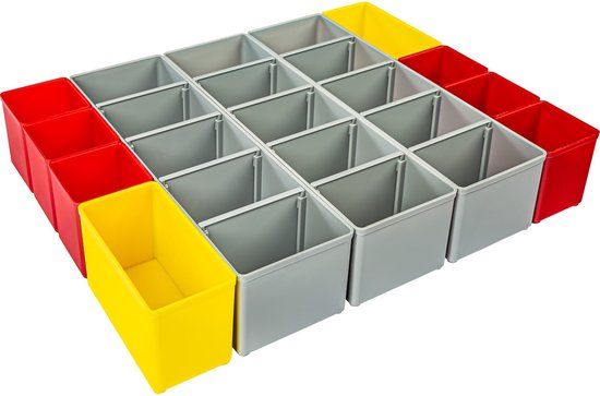 L-BOXX BS Systems Inzetbakset I3 iB 72 - Grijs, Rood, Geel