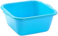 PLASTICFORTE teiltje/afwasbak - vierkant - kunststof - 20 liter - 46 x 42 x 20 cm - Turquoise