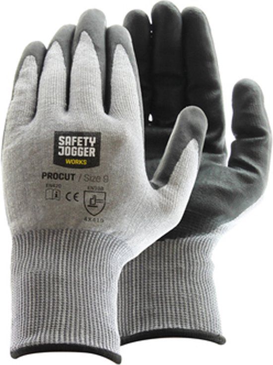 Safety Jogger Procut Werkhandschoenen Grijs/Zwart Maat 11 - 3 Paar