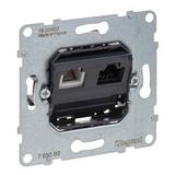 LEGRAND, SEANO 765089 RJ11 RJ45 Cat.6 UTP datacontactdoos met RJ11-stekker voor telefoon en gegevensverbinding (RJ45, Cat.6, UTP)