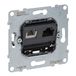 LEGRAND, SEANO 765089 RJ11 RJ45 Cat.6 UTP datacontactdoos met RJ11-stekker voor telefoon en gegevensverbinding (RJ45, Cat.6, UTP)