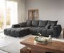 DELIFE Hoekbank Josea 300x220 cm microvezel zwart Recamiere links bank
