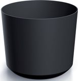 Prosperplast Plantenpot/bloempot Babylon - kunststof - buiten/binnen - antraciet grijs - D12 x H12 cm