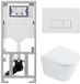Geberit QeramiQ Dely Toiletset - Diepspoel - Rimless - Inbouwreservoir - Softclose Zitting - Blanc Brillant