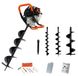 TIMBERPRO Foreuse de terre - Essence - 52cc - 3 forets 100/150/200 mm - rallonge 30cm