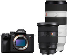 Sony Alpha A7R V systeemcamera + 24-70mm f/2.8 GM II + 70-200mm f/2.8 GM II