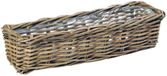 Mega Collections Plantenmand Java - rotan - naturel - rechthoek - 60 x 16 x 15 cm