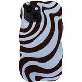 Selencia Vivid Wavy Backcover met MagSafe voor de Apple iPhone 14 / 13 - Dream Swirl Chocolate