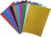 Plaques de mousse à paillettes auto-adhésives, format A4, mélange de couleurs, 10 pièces.